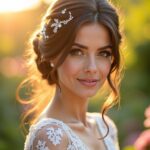 Guide élégant : Sublimer sa coiffure de mariée avec des pinces en strass et perles