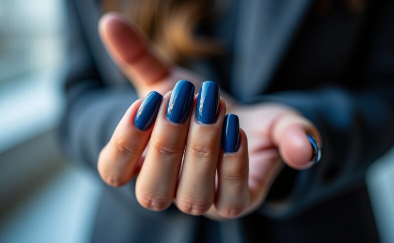 Inspirations d’ongles bleu pour sublimer vos fêtes de Noël