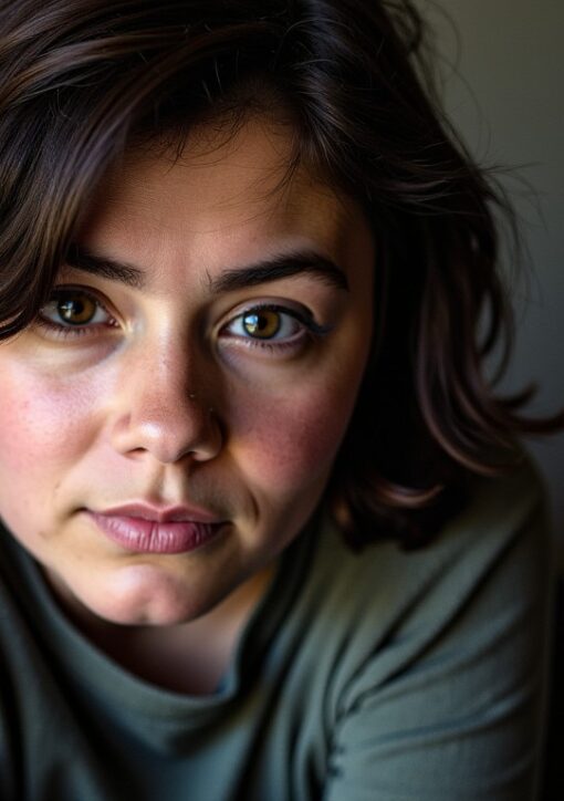Pourquoi cet étrange regard fixe sans un seul sourire ?